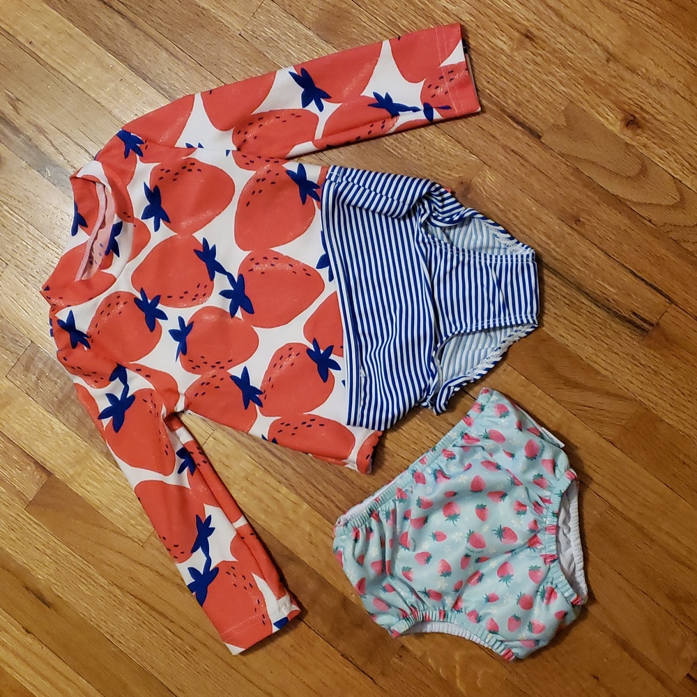 Strawberry swim suit set